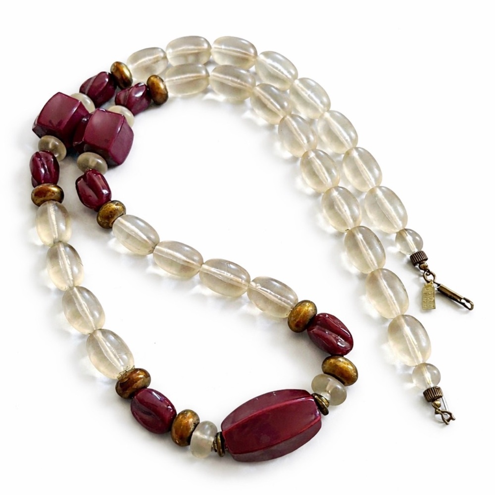 Pauline Rader Lucite Statement Necklace - Designer Vintage